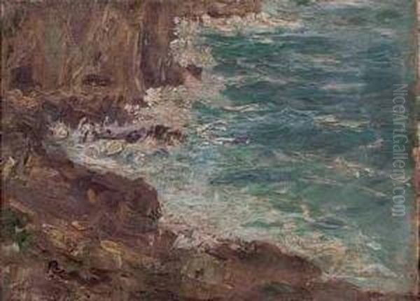 Marina Oil Painting by Guglielmo Baldassini