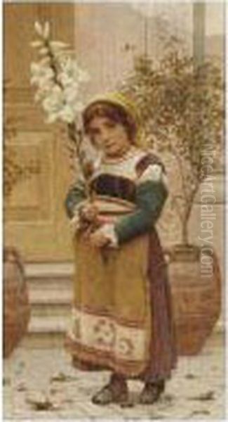 The Morning Of The Festa Oil Painting by Edwin Bale