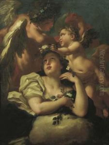 Flora Incoronata Oil Painting by Antonio Balestra