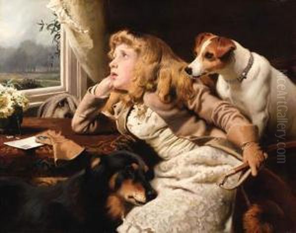No Ride Today Oil Painting by Charles Burton Barber