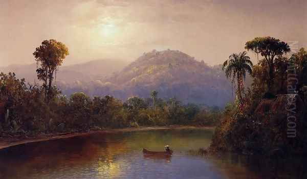 On the Chagres River Oil Painting by Norton Bush