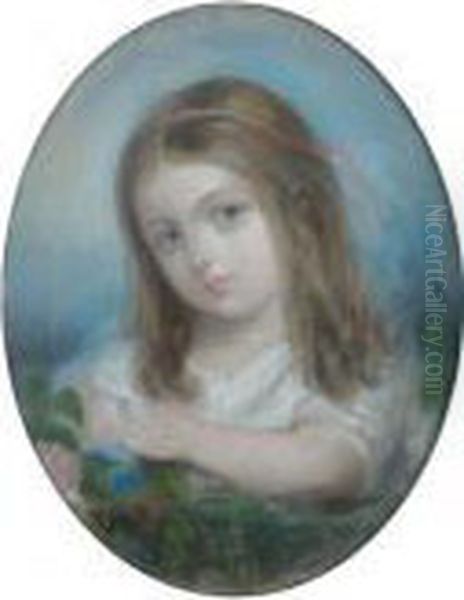 Portrait D'elizabeth Gudin Oil Painting by Theodore Gudin