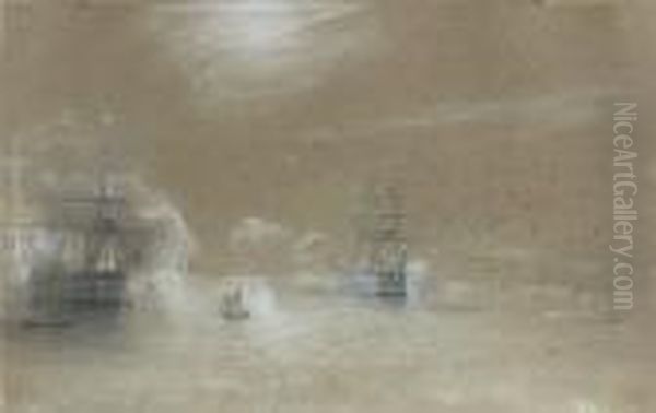 Marine Oil Painting by Theodore Gudin