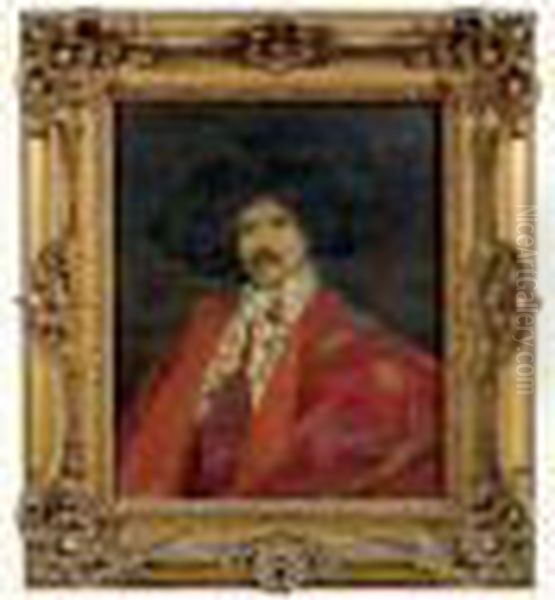 Portrait D'homme Oil Painting by Gustave Barrier