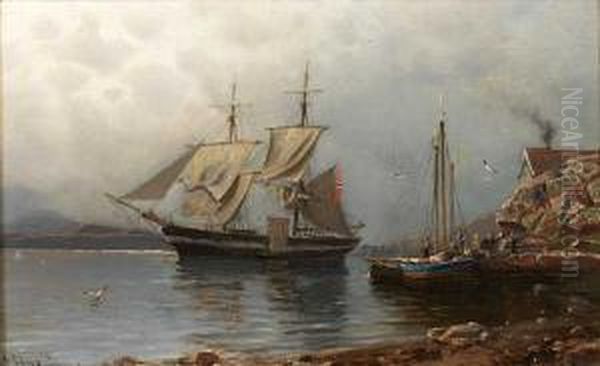 Motiv Fra Hvaleroerne Oil Painting by Carl Wilhelm Barth