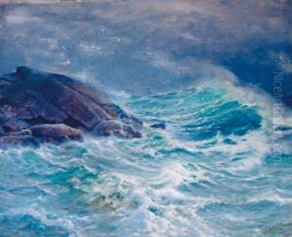 Opprort Sjo Oil Painting by Carl Wilhelm Barth