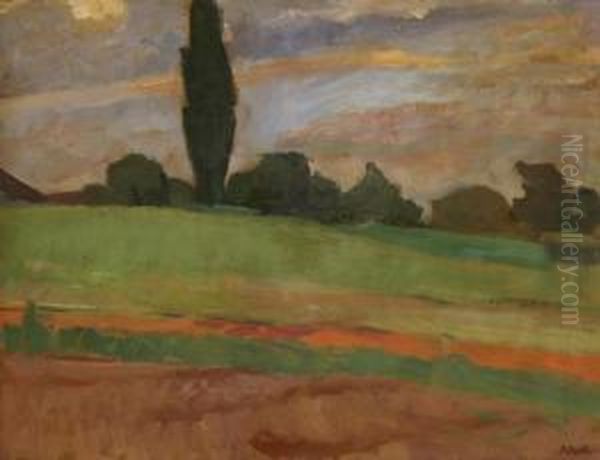Landschaft Oil Painting by Paul Basilius Barth
