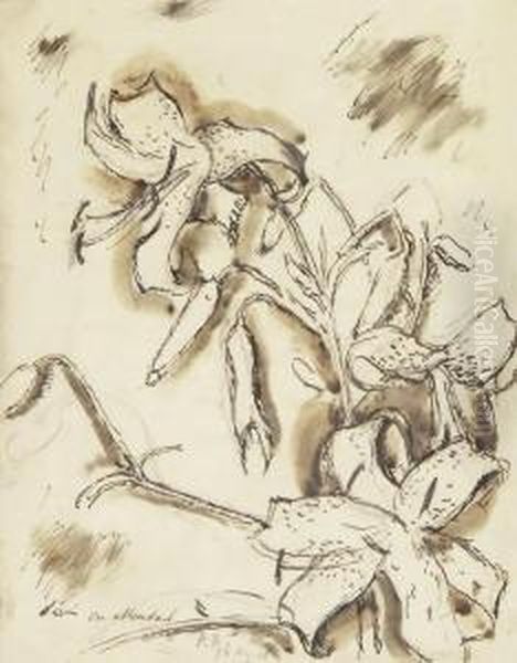 Studie Zu Einer Blume Oil Painting by Paul Basilius Barth