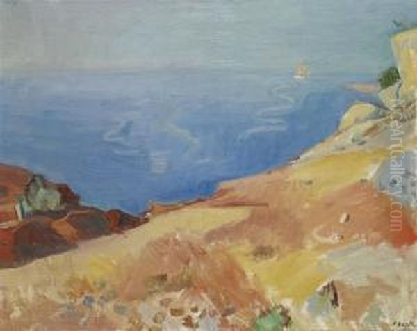 Meereslandschaft Oil Painting by Paul Basilius Barth