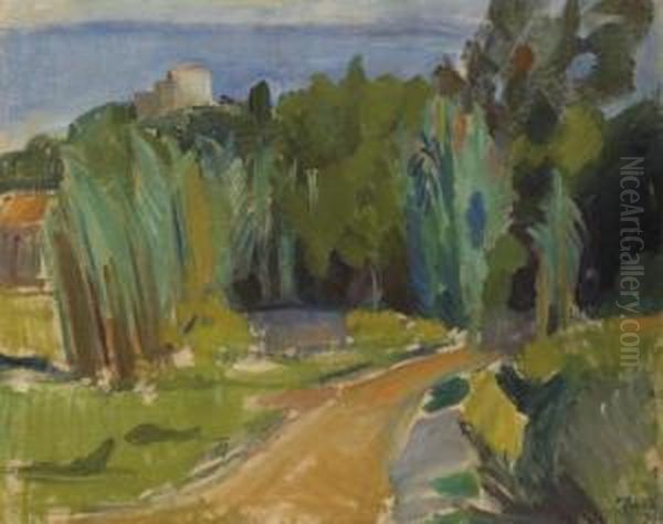 Landschaft Oil Painting by Paul Basilius Barth