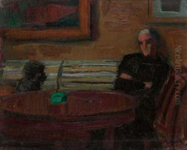 Interieur Oil Painting by Paul Basilius Barth