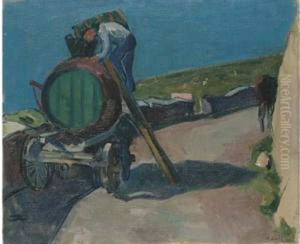 Traubenernte Oil Painting by Paul Basilius Barth