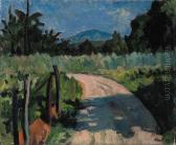 Weg Im Sonnenlicht Oil Painting by Paul Basilius Barth