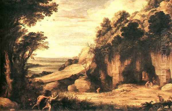 Pan and Syrinx 1620-24 Oil Painting by Paul Bril
