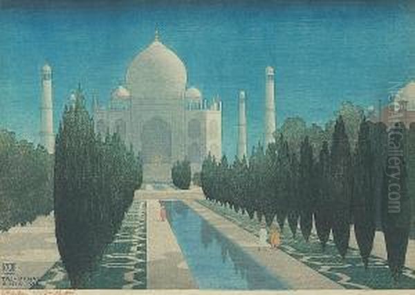 Taj Mahal, Agra Oil Painting by Charles William Bartlett