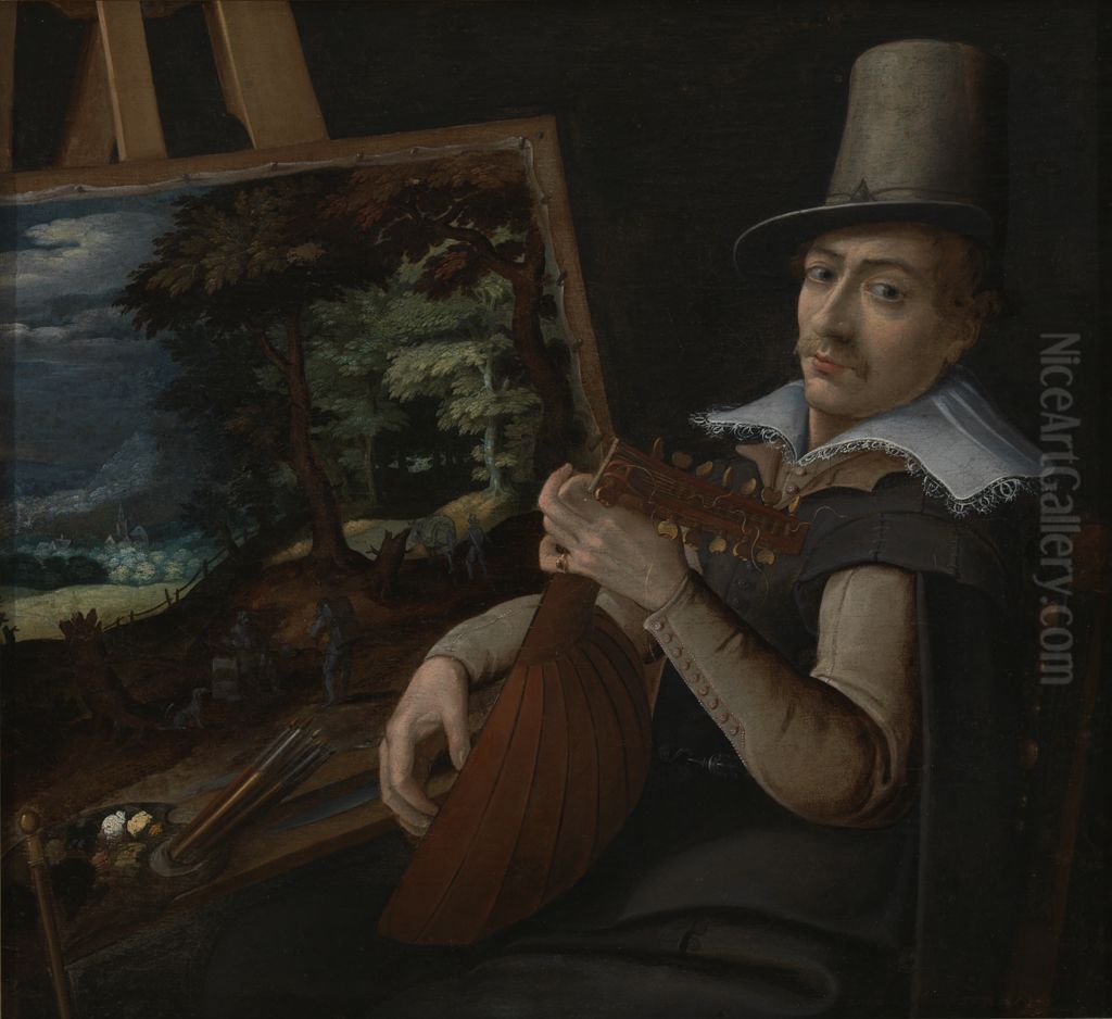 Self-Portrait Oil Painting by Paul Bril