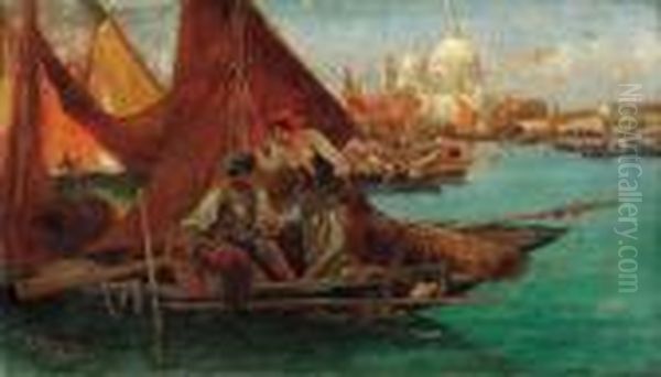 Casting The Nets
Oil On Board Oil Painting by Pietro Barucci