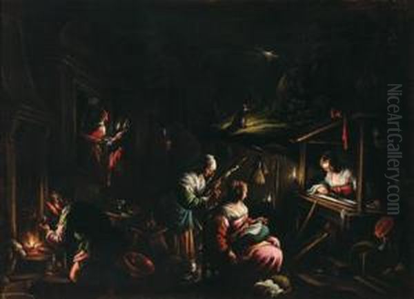 Visione Di Gioacchino Oil Painting by Jacopo Bassano (Jacopo da Ponte)