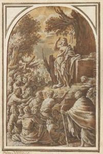 La Predication De Saint Jean-baptiste Oil Painting by Marcantonio Bassetti