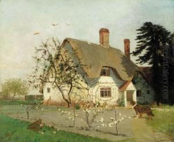 First Signs Of Spring
Signed 'batt' (lower Left) Oil Painting by Arthur Batt