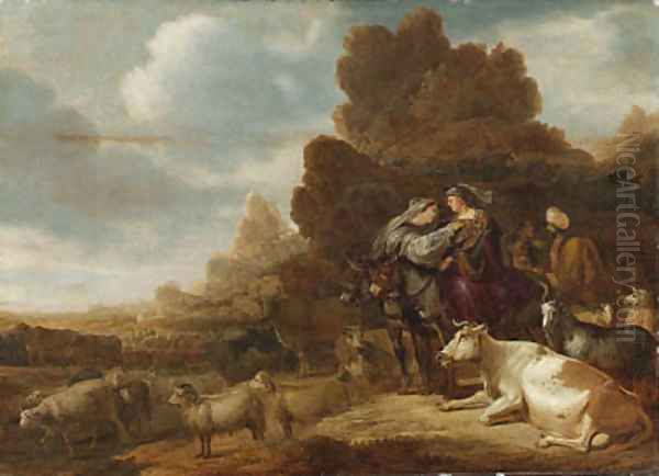The Parting of the Family of Abraham from the Family of Lot Oil Painting by Gerrit Claesz Bleker