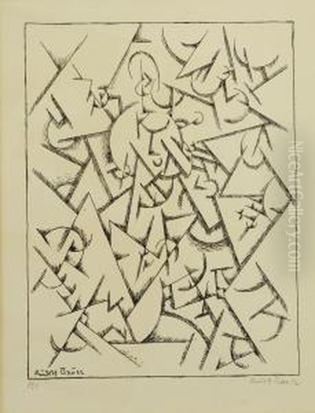 Konstruktivistische Komposition Oil Painting by Rudolf Bauer