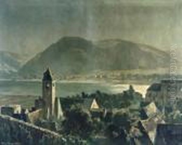 Untitled Oil Painting by Fritz Bayerlein