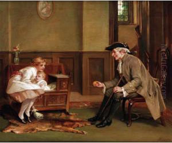 Making Friends Oil Painting by Alfred Walter Bayes