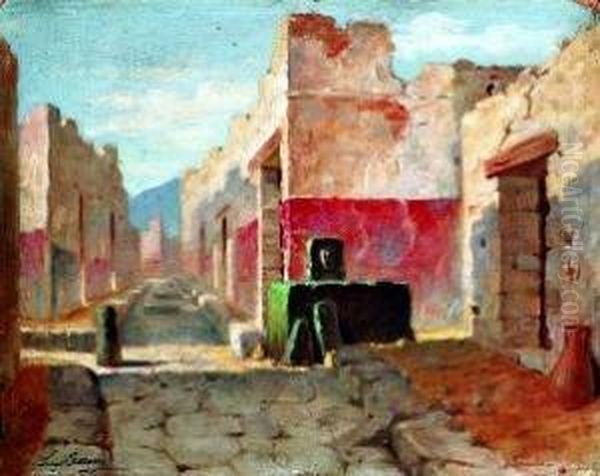 Strada Di Pompei
Strada Di Pompei Oil Painting by Luigi Bazzani