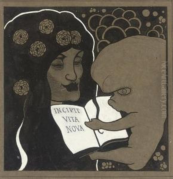 Incipit Vita Nova: Here Begins A New Life Oil Painting by Aubrey Vincent Beardsley