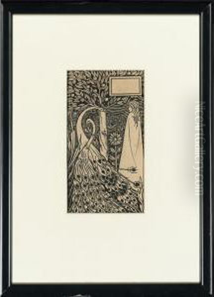 Le Morte D'arthur, Design For A 
Chapter Heading, Chapter Xiii, Book Ii And Chapter Xix, Book Xviii: How 
Balin And The Damosel Met With A Knight Oil Painting by Aubrey Vincent Beardsley