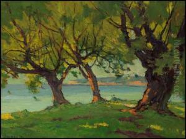 Willows, Lake Ontario Oil Painting by John William Beatty