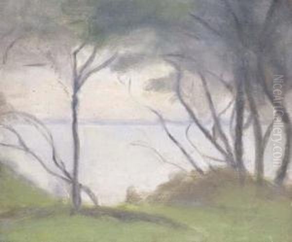 Ti-tree Point Oil Painting by Clarice Marjoribanks Beckett