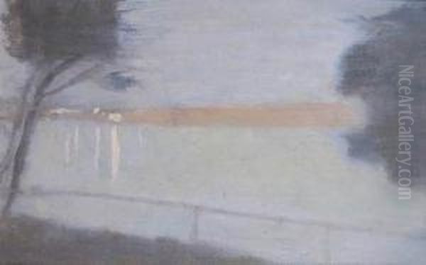 Beaumaris Seascape Oil Painting by Clarice Marjoribanks Beckett