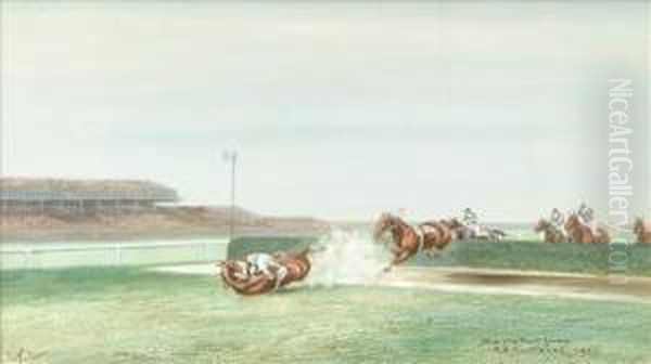 The Derby Oil Painting by John Axel Beer