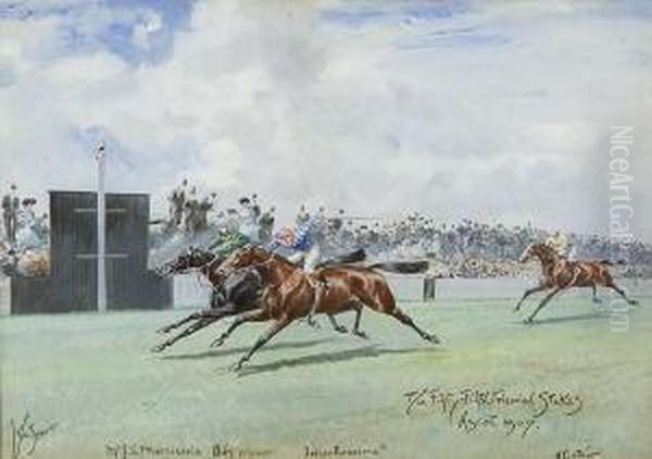 The Fifty-fifth Triennial Stakes Oil Painting by John Axel Beer