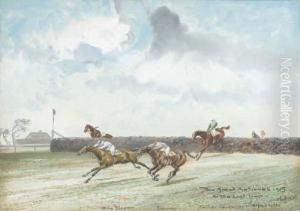 The Grand National Oil Painting by John Axel Beer