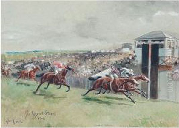 The Royal Stakes Oil Painting by John Axel Beer