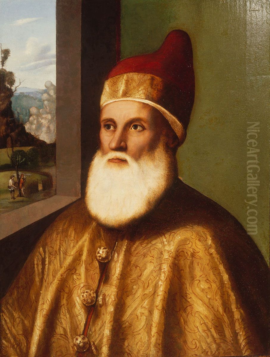 Portrait of Doge Agostino Barbarigo Oil Painting by Marco Basaiti