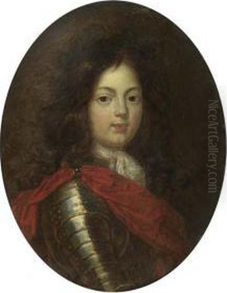 Bildnis Des Duc De Bourgogne. Oil Painting by Alexis-Simon Belle