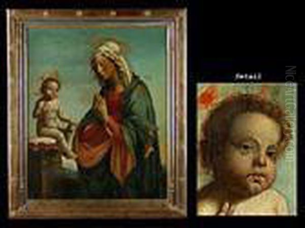 Madonna Das Kind Anbetend Oil Painting by Giovanni Bellini