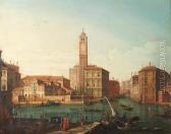 Canal Grande With A View Of The 
Church Of San Jeremia, Palazzolabia And The Mouth Of The Cannareggio. Oil Painting by Bernardo Bellotto