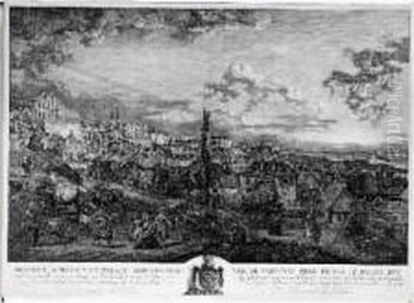 Vue De Varsovie Prise Depuis [sic] Le Palais Dit De L'ordinat.
 1774. Oil Painting by Bernardo Bellotto