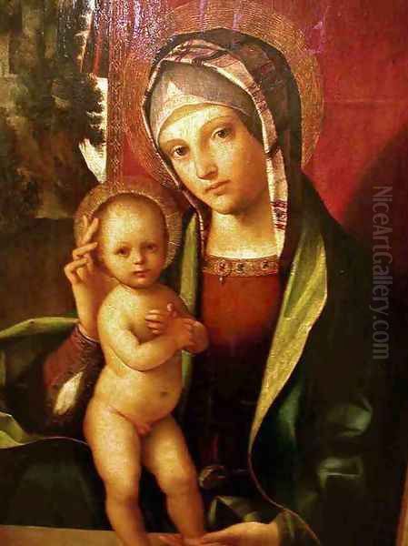 Virgin and Child 1510s Oil Painting by Boccaccio Boccaccino