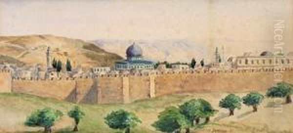 Jerusalem Oil Painting by John William Bentley