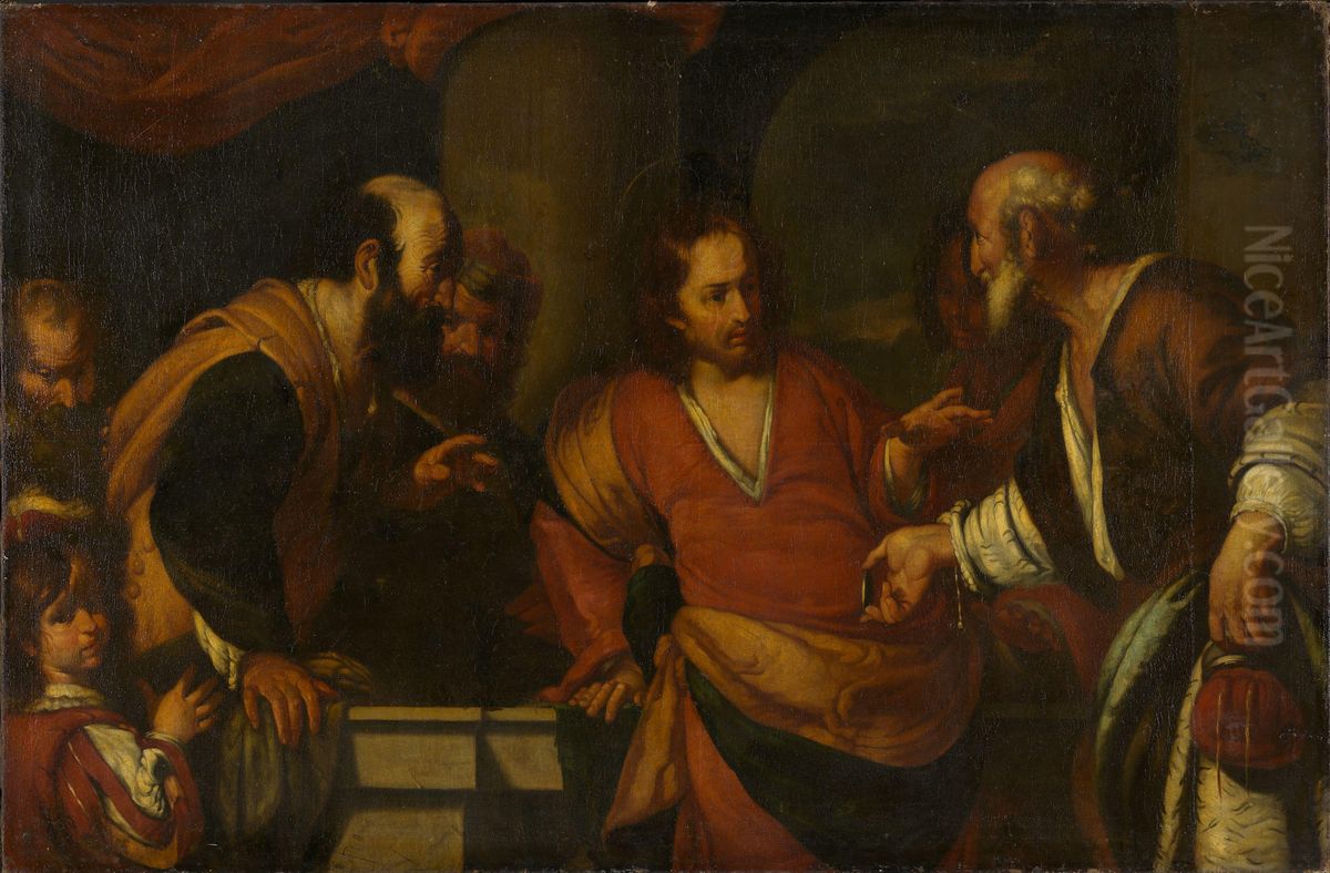 The Tribute Money Oil Painting by Bernardo Strozzi