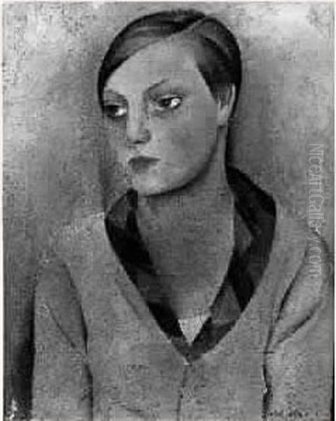 Portrait De
 Garconne Oil Painting by Jean Berque