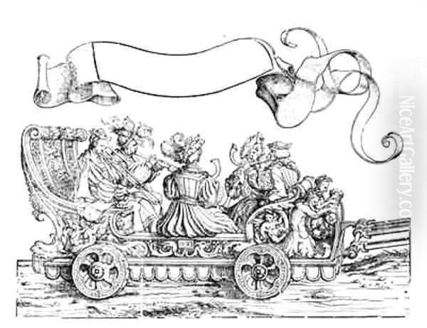 A Scene from Maximilian's Triumphal Procession Oil Painting by Hans Burgkmair the elder