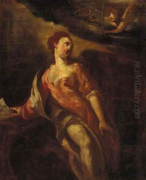 Saint Cecilia Oil Painting by Giuseppe Bazzani