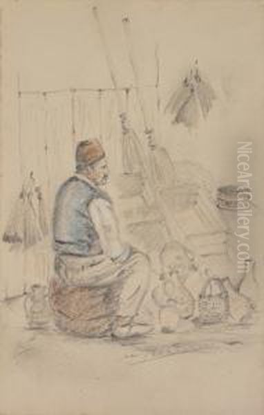 Puesto En El Zoco Oil Painting by Mariano Bertuchi Nieto